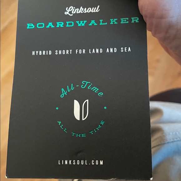 Linksoul Men's Charcoal Flat Front Shorts size 32 waist - Picture 5 of 5